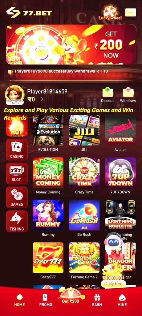 77bet apk games